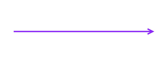 Wall Mural - Straight purple arrow - Long purple arrow indication sign isolated on a transparent background - Vector illustration