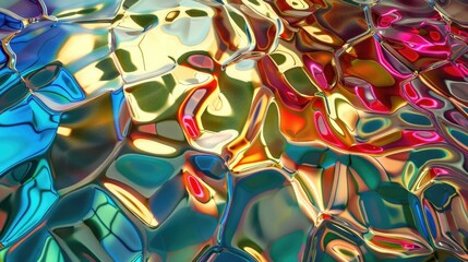 Poster - Reflective multicolored abstract background with glossy mosaic design