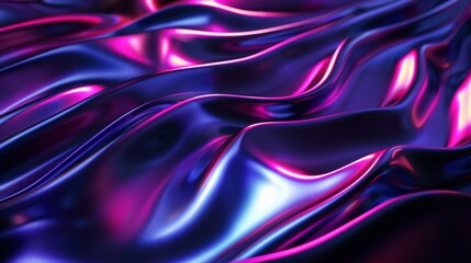 Wall Mural - A purple fabric with a shiny, reflective surface
