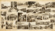 © JohnDesignHub - Collage includes multiple sketches of an old-time town, perfect for history and architecture themes