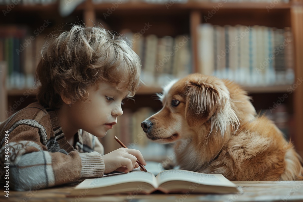 Reading therapy with a dog for children with disabilities and ...