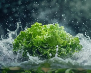 Photo of a fresh lettuce