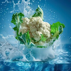 Wall Mural - Photo of a fresh cauliflower