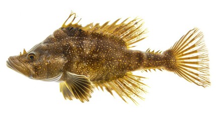 Wall Mural - Fluke Fish (summer flounder) full body clearly photo on white background 