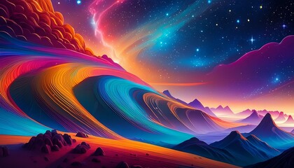 Wall Mural - abstract galaxy background with beautiful multicolored colors.