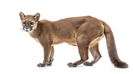 Wall Mural - Fossa full body clearly photo on white background , 