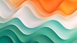 © Ziyan Yang - Retro orange green white grainy gradient background noise texture effect summer poster design seamless colors teal abstract wave pattern. Abstract modern gradient web banner