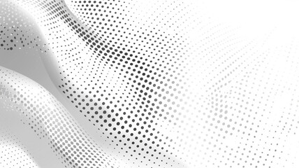 Poster - Close-up of white and black dotted fabric on black and white background