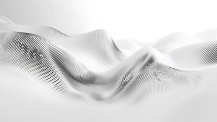 Poster - White backdrop, wavy lines, dots