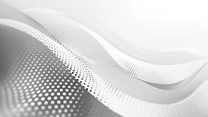 Poster - MTextured Business Elegance, showcasing a grey white abstract background halftone dot style business background concept, characterized by a smooth gradient and halftone dots