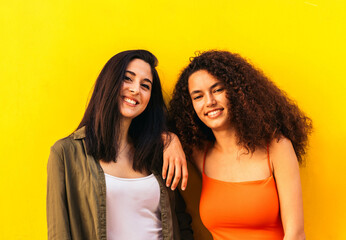 two stylish young women portrait.