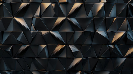 Poster - Close up of black triangle wall