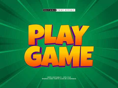 play game editable text effect in game hero text style