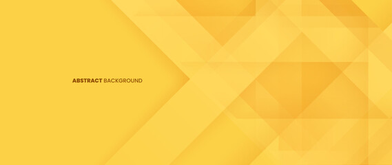 Poster - Abstract yellow background with a rectangular line motif on the right side and shadows that form an overlapping effect.