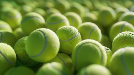 Glorious A pile of tennis balls