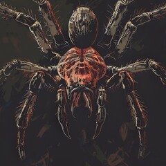 Wall Mural - devil mask tarantula