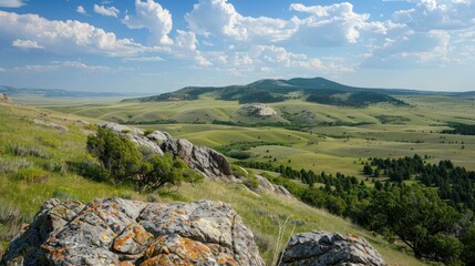 viewing the emerald hills from an unidentified ridge north of billings heights montana