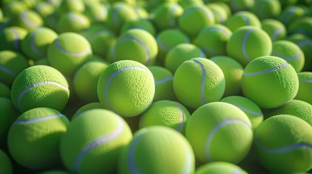 Beautiful Closeup shot of a lot of sweet candies in the shape of tennis balls in a pastry shop