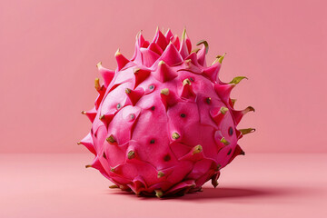 Poster - A close up of a red dragon fruit with a white spot on it