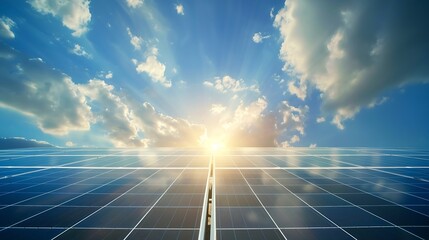 Poster - Solar panel photovoltaic alternative electricity source  concept of sustainable resources : Generative AI