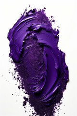 Wall Mural - Purple substance is shown on white surface with white background.