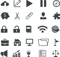 Wall Mural - universal icons set.