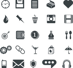 Wall Mural - universal icons set.