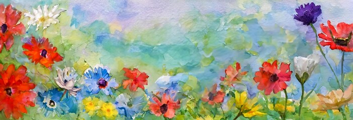 beautiful painterly flower background