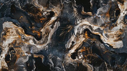 Wall Mural - Marble surface in dark brown or sandy texture featuring intricate stone details on an abstract backdrop