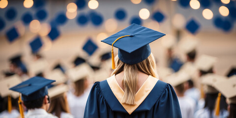 Wall Mural - graduate in cap and gown