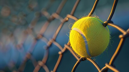 Magnificent Tennis ball on the ground