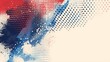 © Raffaza - A dynamic abstract background in blue, red, and white tones, incorporating halftone brush effects. Vector illustration