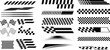 © Arafat - racing stripe vector set, race car vector, checkered flag designs, racing stripe speed, decal patterns, dynamic lines, competition, automotive graphics, black and white finish line motorsport