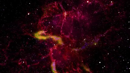 Wall Mural - Galaxy with colorful nebula video background.