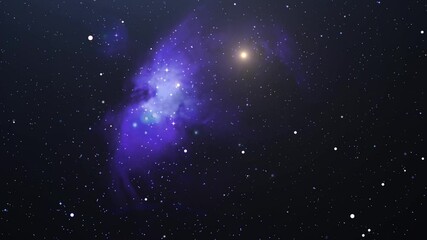 Wall Mural - nebula and stars field against space ultra HD.