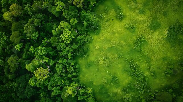 Beautiful aerial landscape on green backdrop Beautiful scenery Beautiful natural landscape Natural background Air transportation Aerial view Top view : Generative AI