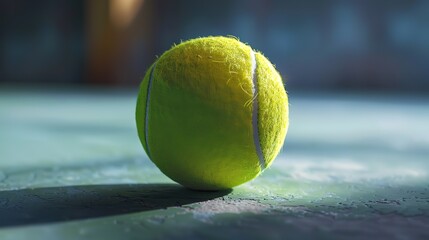 Superb Close-up tennis ball held in hand
