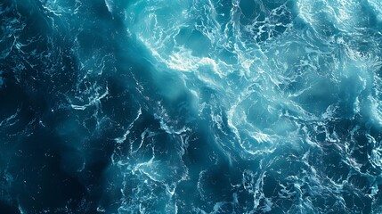 Blue sea surface from above : Generative AI