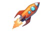 © AkuAku - Rocket icon symbol 2d displayed against a clean white backdrop