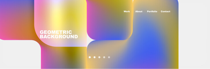 Square internet web page design template. Vector Illustration For Wallpaper, Banner, Background, Card, Book Illustration, landing page