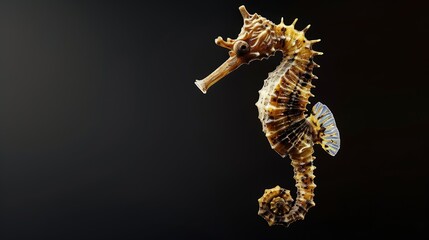 Poster - Mediterranean Seahorse  Hippocampus guttulatus : Generative AI