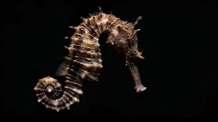 Poster - Mediterranean Seahorse  Hippocampus guttulatus : Generative AI