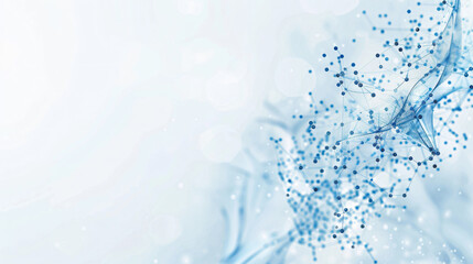 Poster - Blue Abstract Network with Bokeh for Technology Background