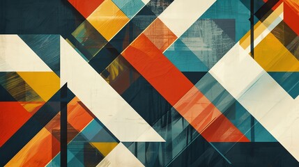 Poster - abstract geometric background with vibrant colors. grunge texture with a modern twist. perfect for a