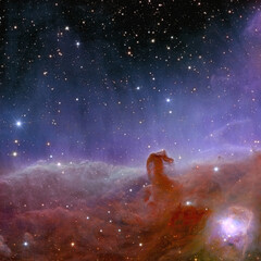 Sticker - Horse head nebula in constellation Orion.