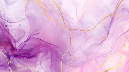 Pastel purple liquid marble watercolor background