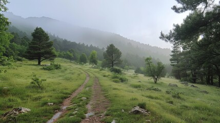 Poster - Morning Dew in the Mountains 