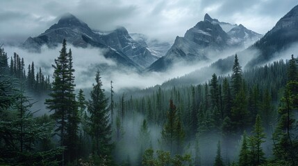 Poster - Morning Dew in the Mountains 