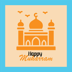 Wall Mural - Happy Muharram Social Media Post Template