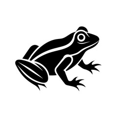  Simple and minimalist frog logo icon vector silhouette illustration 
